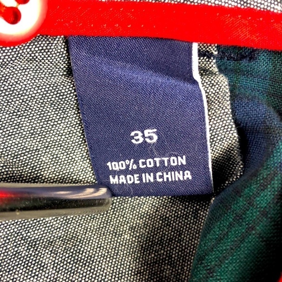 Cremieux Green/Blue Plaid Shorts Size 35 - Picture 9 of 11